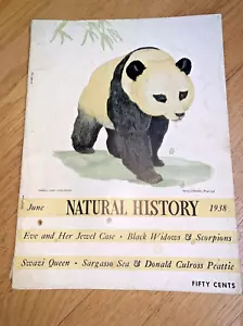 June 1938 NATURAL HISTORY Magazine GIANT PANDA BEAR/ SARGASSO / SWAZI QUEEN - Picture 1 of 12