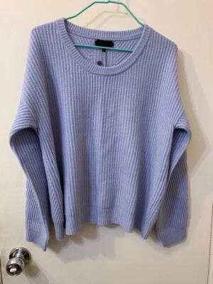 Suéter Recortado Quinn Mezcla Lana Punto Coctelera - Azul Claro, Talla M Foto 1 de 4