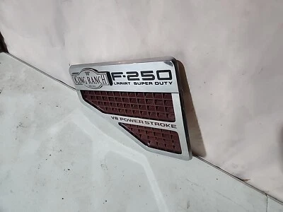 08-10 Ford F250 super duty king ranch LH drivers side fender emblem 2008 2010 09 - Image 1 of 4