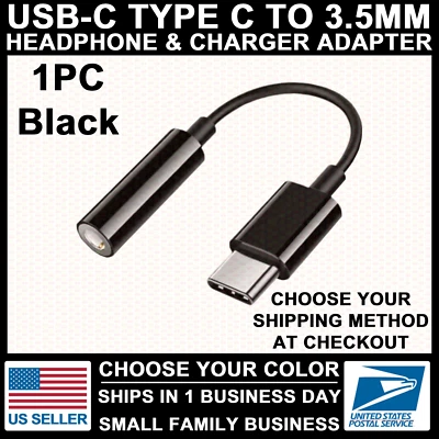 Lote de adaptadores USB-C tipo C a conector de auriculares AUX de 3,5 mm para teléfono iPhone 15/Android Foto 1 de 4