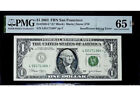 GEM*STAR*$1 FEDERAL RESERVE NOTE-INSUFFICIENT INK OVERPRINT ERROR-PMG#65 EPQ-UNC