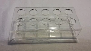 NIB MK Signature Lipstick Caddy & 10 Caps Mary Kay Organizer New Acrylic Clear - Picture 1 of 2