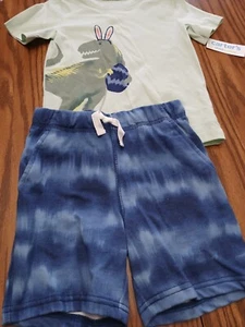 Carter's Child of Mine Toddler Boy Easter Outfit Set 2 piece Dino New Size 4T - Picture 1 of 4