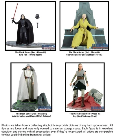 Star Wars Black Series Red Phase III 6 In Action Figures The Last Jedi (LOOSE) Cover