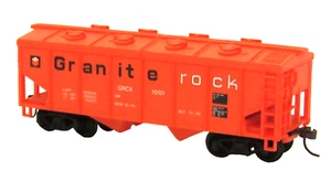 GRCX Granite Rock Hopper HO Scale Covered Two Bay 8084 Model Power Freight Car - Picture 1 of 7