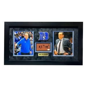 Mike Kzyzewski "Coach K"  Autographed Duke Cut Collage 8x10 Photo JSA COA Framed - Picture 1 of 7