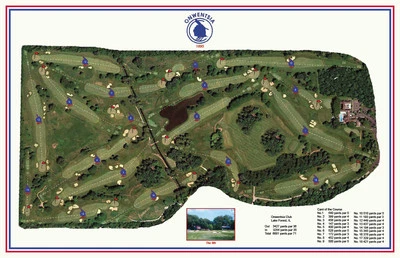Onwentsia Club 1895 - James Foulis - Impresión de mapas de campos de golf vintage Foto 1 de 4
