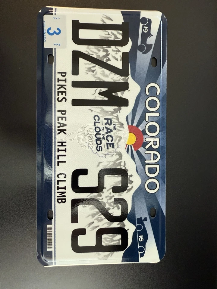 Colorado Pikes Peak Hill Climb License Plate - The Race To The Clouds  - Image 1 of 1