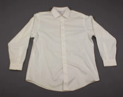 Camisa Brooks Brothers 1818 Botones Para Hombre Algodón Blanco Manga Larga Sin Hierro 17 4-5 Foto 1 de 4