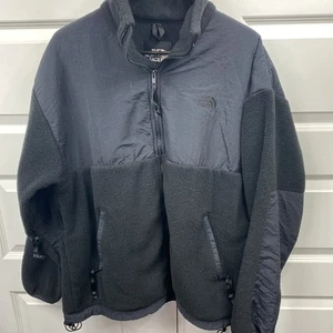 Chaqueta negra con cremallera completa The North Face polar para hombre talla grande logotipo otoño invierno - Imagen 1 de 8