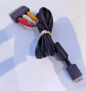Sony PlayStation 2 PS1 PS2 PS3 Composite RCA TV AV Cable Lead Adaptor + SCART - Picture 1 of 6
