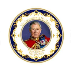 King Charles III Coronation 6″ Plate With Stand Gift Boxed Commerative Gift - Picture 1 of 1