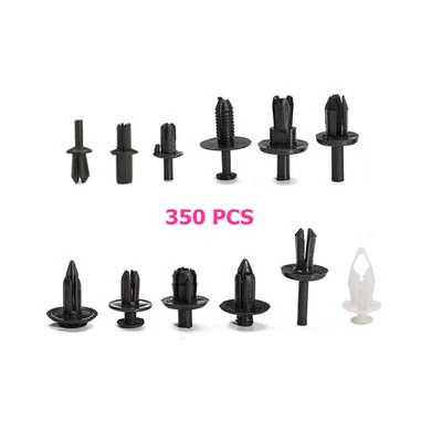 Platstic 350pcs 12 Sizes Car Push Pin Rivet Trim Clip Panel Moulding Assortments - Image 1 of 4