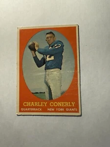 1958 Topps Football #84 Charley Conerly Good CREASED New York Giants - Bild 1 von 2
