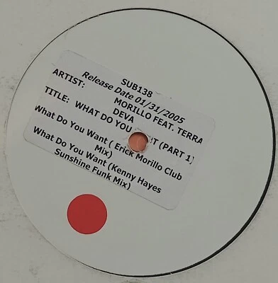 Morillo – What Do You Want (Part 1) Feat. Terra Deva - 2005 Subliminal – Dive - Image 1 of 2