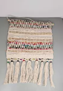 Arte tapiz colgante de pared colorido macramé arco iris boho - Imagen 1 de 15