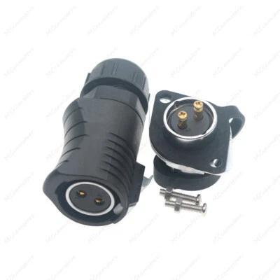 XHP20 2 Pin Screw Crimp Waterproof Power Connector for RV Solar Port Plug Socket - Image 1 of 4