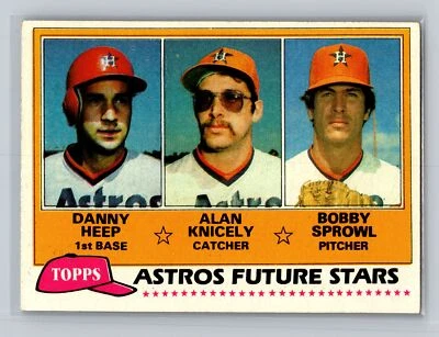 1981 Topps #82 Astros Future Stars (Danny Heep / Alan Knicely / Bobby Sprowl) - Image 1 of 2