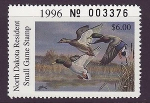 ND-15   1996  North Dakota  State Duck Stamp   DSS - Picture 1 of 1