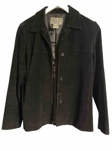 Clio Vintage Suede Jacket black 6p - Picture 1 of 8
