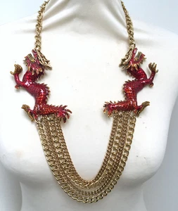Butler und Wilson Emaille Drache Dicke Kette Halskette NEU - Bild 1 von 2