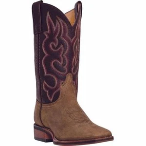 LAREDO LODI MEN'S TAUPE/CHOC 11" APPROVED COWBOY BOOTS 7898 M/EW 7-16 NEW - Picture 1 of 7