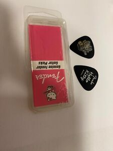 Hello Kitty Fender Guitar Picks Black Silver Sanrio new in Package Only 2