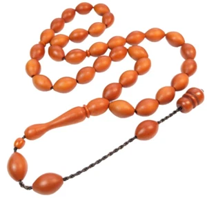 Darkening German Fiber Prayer Beads Oval, Alman Tesbih Misbaha 12.5x8.5mm 185 - Picture 1 of 18