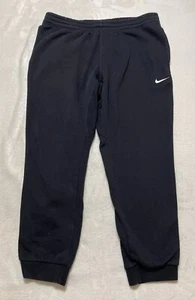 Nike Jogger Mens Size Large Black Embroidered Logo Blue Label Sweatpants Vintage - Picture 1 of 11