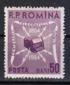 Rumania 1954 MNH Mi 1496 Sc 1020 sistema telegráfico rumano ** - Imagen 1 de 2