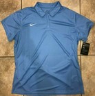 Womens Nike Game Day Dri-Fit Football Polo Blue 908426 NWT $40