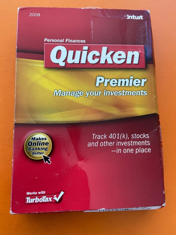 Intuit Quicken Premier 2008 For Windows Personal Finance(NOT for WIN 10/11) - Image 1 of 1