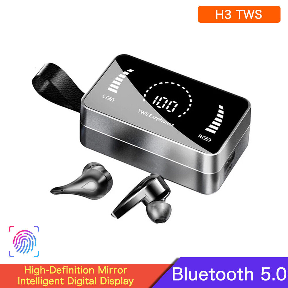 TWS Sweatproof Bluetooth5.1 Earbuds Stereo Earphones Premium Deep Bass for Sport