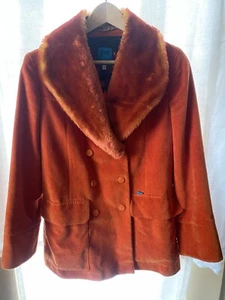 Jeans de Christian LaCroix Crushed Velvet Blazer with Removable Faux Fur Collar - Picture 1 of 13