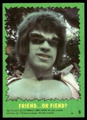 The Incredible Hulk 1979 TV Show Topps Card #6 (NM) - Image 1 of 2