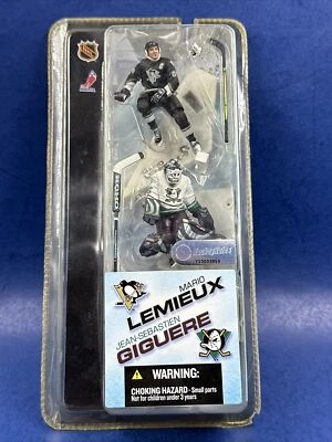 Mini figuras McFarlane NHL Mario Lemieux y Jean-Sebastien Giguere pingüinos patos Foto 1 de 4