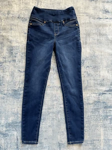 Seven7 Dark Wash Pull On Bauch Toner Denim Leggings Jeggings Gr. 6 - Bild 1 von 6