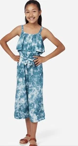 Justice Girls Size 10 Tie Dye Dark Teal Jumpsuit NWT Super cute! - Picture 1 of 5