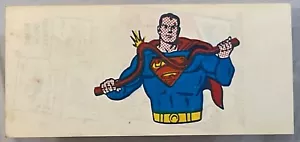 1967 TOPPS COMIC TATTOO DC SUPERMAN UNGEFALTET AQUAMAN AUF RÜCKSEITE - Bild 1 von 2
