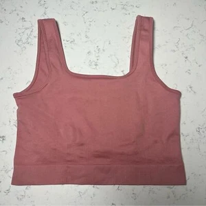 Knix Good To Go Seamless Crop Tank Dusty Rose Ribbed Pink Mauve Top Gr. Medium - Bild 1 von 8