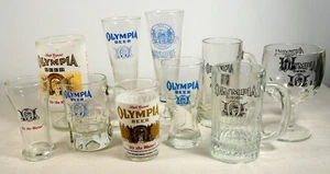 10 Vintage Olympia Beer Pilsner Glasses Mugs Lot of 10 - Picture 1 of 6