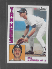 1984 TOPPS # 8 DON MATTINGLY ROOKIE NICE CARD