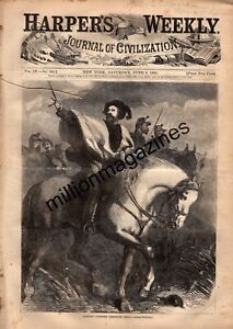 1860 Harpers Weekly June 9 - The Italian hero Garibaldi; Naples, Messina;Ireland