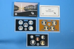 2013-S US Mint Silver Proof Set 14 Coin Set w/ COA Original Owner - Foto 1 di 9