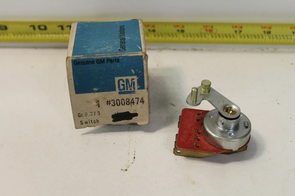 Interruptor selector de calentador de aire acondicionado automático GM 3008474 1966 Buick Riviera (865) nuevo de fábrica Foto 1 de 4