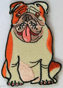Bulldog ricamato ferro su toppa, Bulldog britannico, animali domestici, - Foto 1 di 1