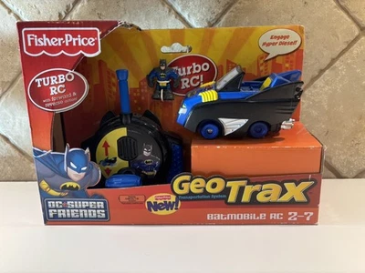 NEW-GEOTRAX TRAIN AND REMOTE - DC Super Friends - Batman Batmobile V7872 - Image 1 of 4