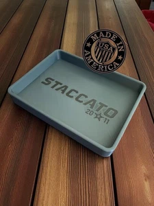 Bandeja de volteo Staccato 2011 piezas pequeñas Valet EDC gris negro pistola mantenimiento - Imagen 1 de 8