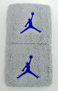 Nike Jordan Wristbands Adult Player Edition Mookie Betts Wolf Grey/Rush Blue - Picture 1 of 2