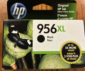 Sealed Genuine HP 956XL L0R39AN Op140 Original Ink Cartridge OEM Black Exp 2021 - Picture 1 of 7